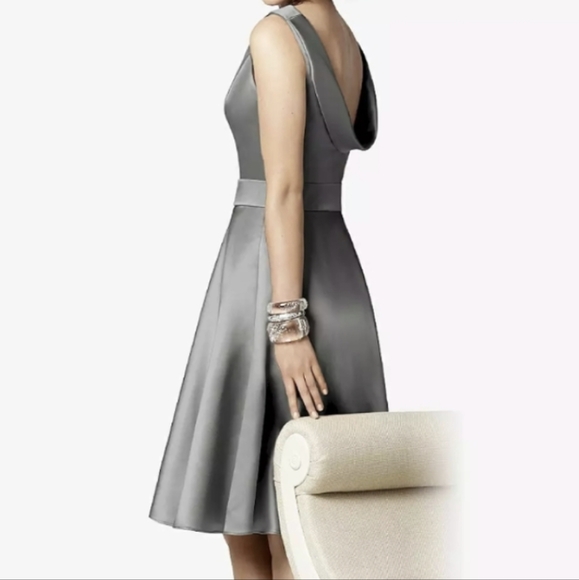 Satin Sleeveless Cocktail Dress - Picture 2 of 13